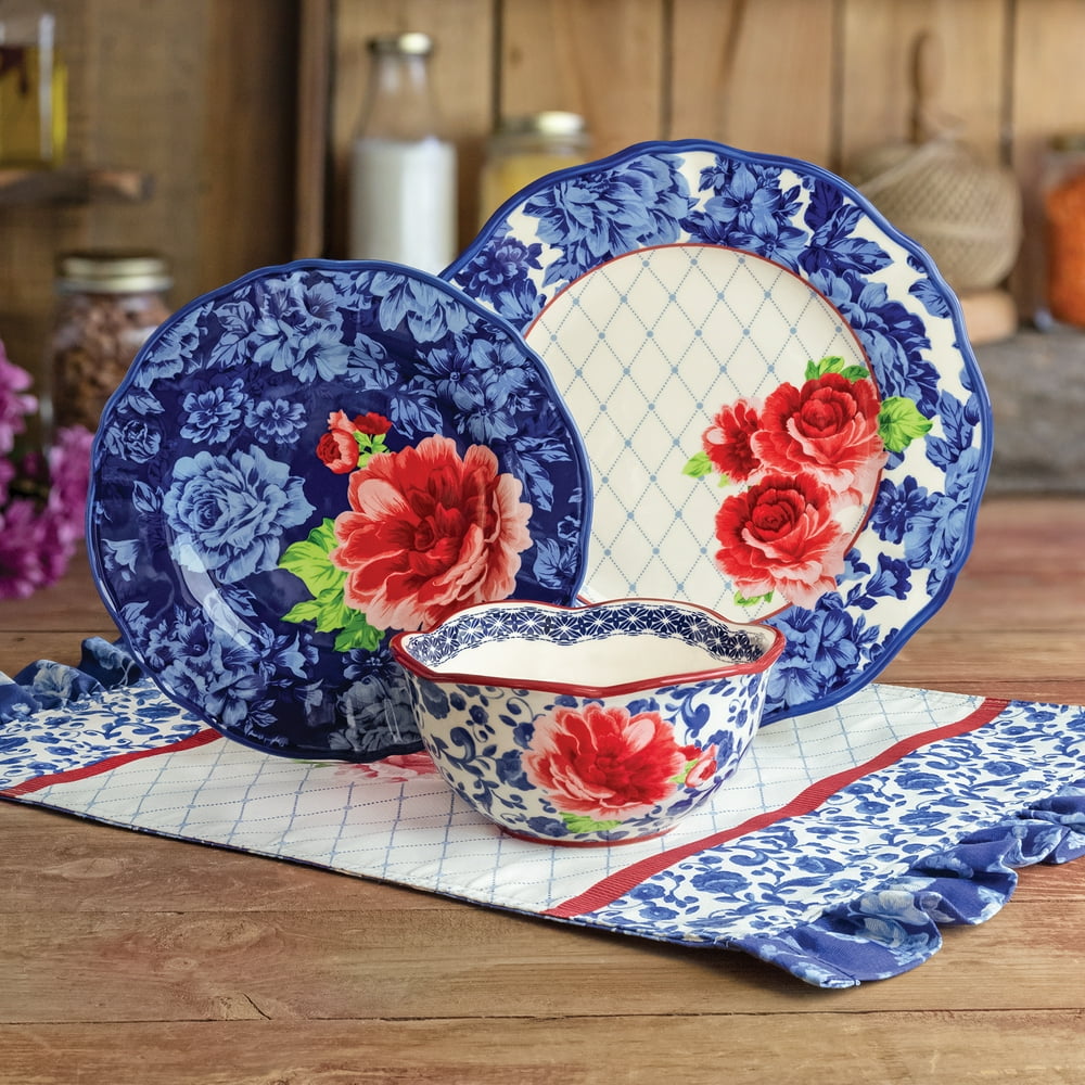 The Pioneer Woman Heritage Floral 12Piece Dinnerware Set