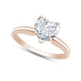 thumbnail image 3 of AFFY 5 Carat Heart Cut White Cubic Zirconia Solitaire Ring for Women 14K Rose Gold over Silver-9, 3 of 4