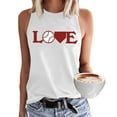 thumbnail image 2 of IROINNID Women's Basic Letter Printed Tank Tops Round-Neck Comfy Sleeveless Leisure Summer Tops Under 10$, 2 of 2
