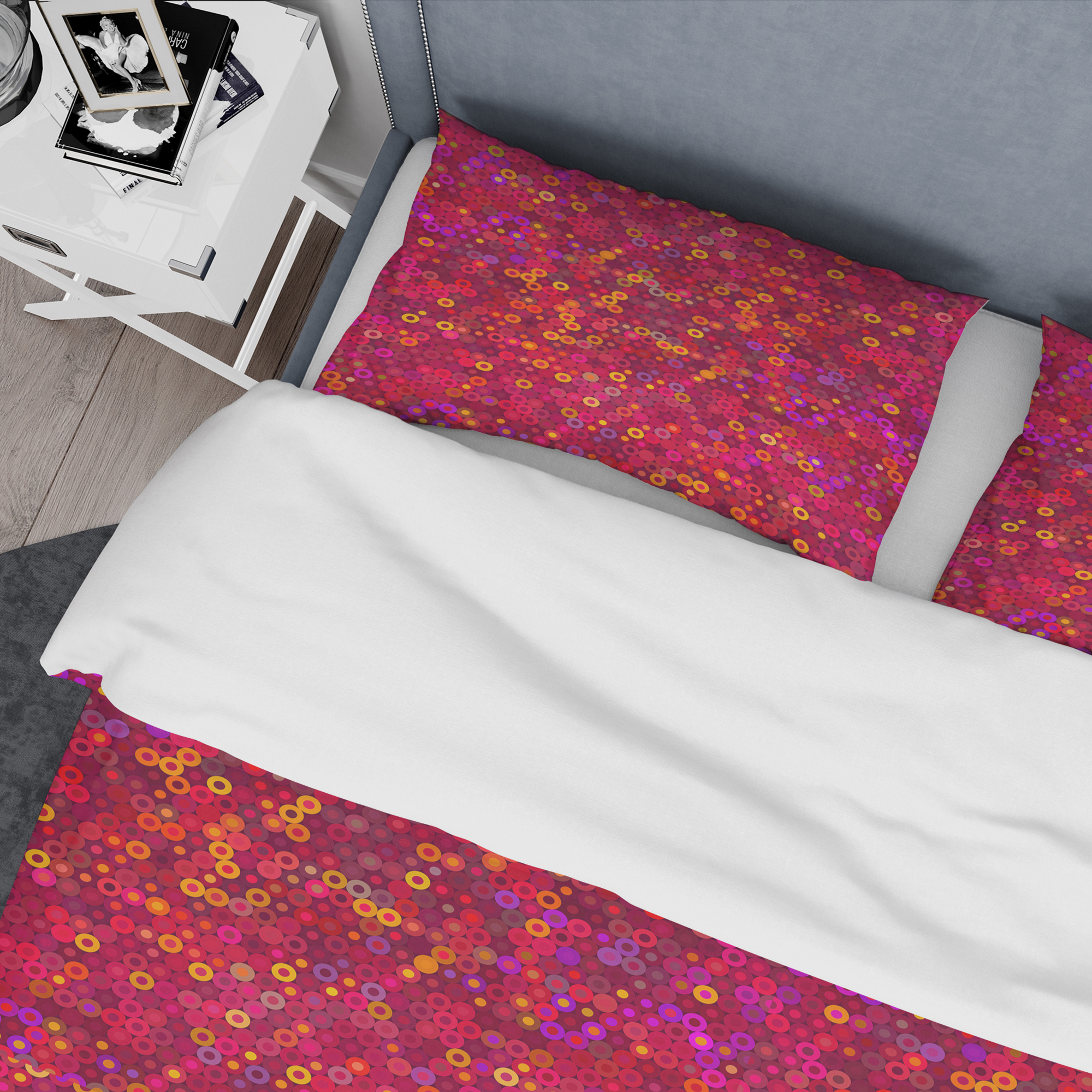 Designart 'Circular Retro Design III' Mid-Century Modern Duvet Cover Set