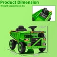 thumbnail image 5 of 12V Ride On Dump Truck Kids Ride On Car for Kids, Battery Powered Electric Car with Remote Control, Electric Dump Bed, Wear-Resistant Tires, 4 Wheels Tractor Ride On Toys, Green, 5 of 7