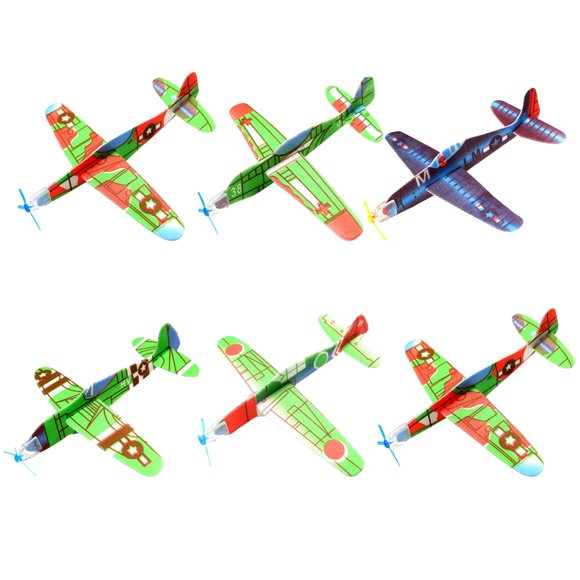 MasteelfCA 24Pcs Children's Aerobatic Plane Glider Airplane Throwing Aircraft Outdoor Sports Flying Toy DIY Handmade Technology Small Airplane Toys
