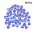 thumbnail image 2 of MasteelfCA 50 Pcs Perles en Résine Polymère 12mm Couleur AB Solide Diamant Rond Strass Perles en Vrac Bricolage Accessoires de Bijoux Écailles de Poisson (AB Violet, en Forme de Cœur), 2 of 7