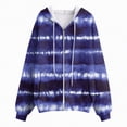 thumbnail image 5 of Towmus Fall Clothes for Women Womens Zip Up Hooded Sweatshirts, Striped Long Sleeve Gradient Drawstring Hoodies With Pocket XS-6XL, 5 of 6