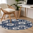 thumbnail image 4 of Round Rugs 3Ft, Blue Farm Animal Round Area Rug Washable Indoor Throw Carpet, Vintage Butterfly Tie-dye Painting Art Small Non Slip Circle Rug for Bedroom Living Room Home Decor Aesthetic, 4 of 8