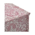 thumbnail image 2 of HomeRoots 487823 18.9 x 17.7 x 17.7 in. Red Linen Floral Ottoman, 2 of 5