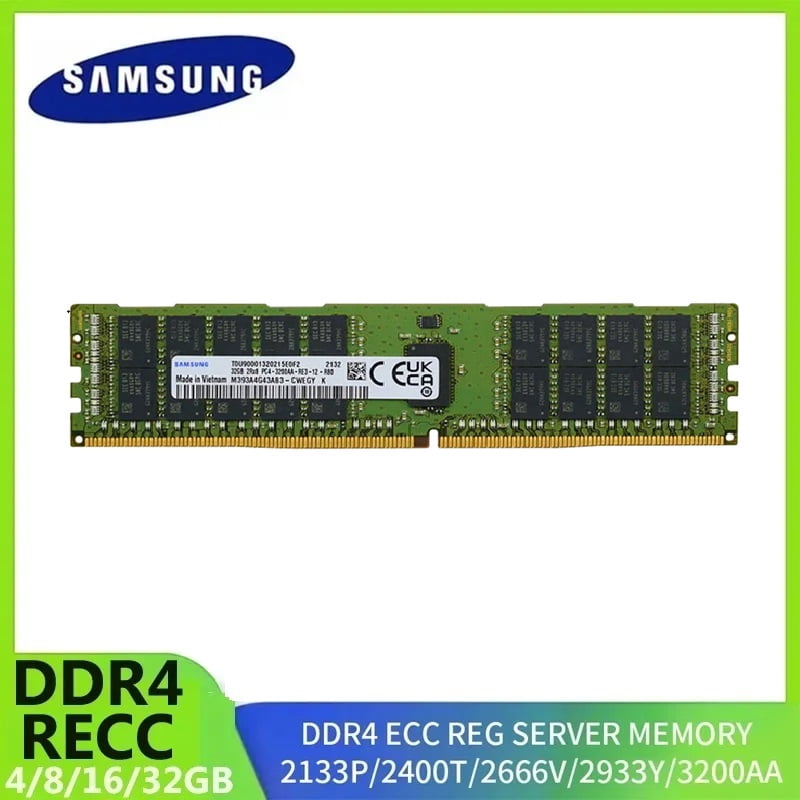 Samsung Server DDR4 Memory Ram ECC REG RAM 32GB 16GB 8GB RECC