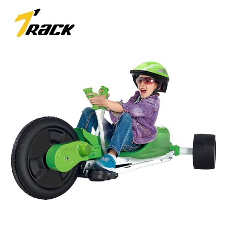 Track 7 12V Electric Drifting Go Kart,Racing Ride on Go Kart for Boys Girls,2 Speed,6+Years