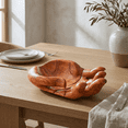 thumbnail image 4 of Wooden Handmade Hand Palm Fruit Decorative Bowl Centerpiece Hand Carved Art Home Decor Gift Decoration Artwork Handcrafted Storage Wood Serving Bowls, 4 of 9