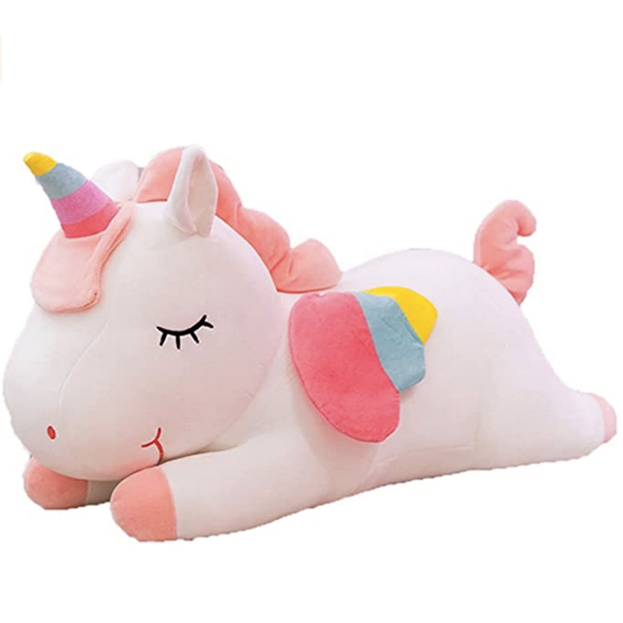 80cm large Teddy Bear Pink unicorn soft toy kids plush cuddle toy bed buddy gift 