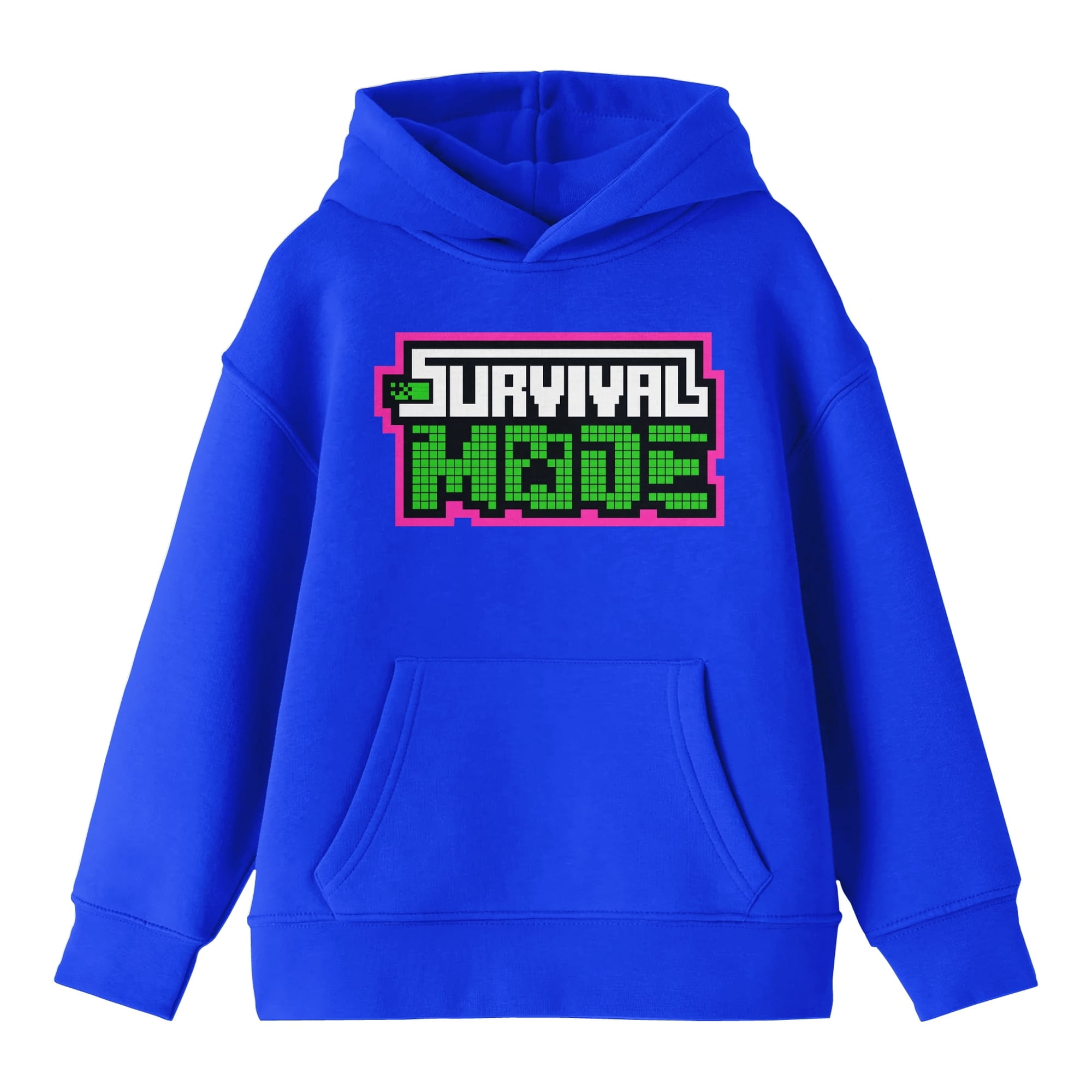 Minecraft Survival Mode Boy s Royal Blue Sweatshirt-XS