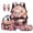 Cherry Floral Panda, variant on Jeiento 4 Piece Backpack And Lunch Box Set for Boys Girls Kids, Lightweight Cute Dragon Backpack, Lunch Bag, Pencil Case, Bookmarks, for Elementary School Supplies