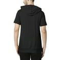thumbnail image 2 of Hat and Beyond Men's Casual Gym Workout Short Sleeve Hooded Sweatshirt, 2 of 6