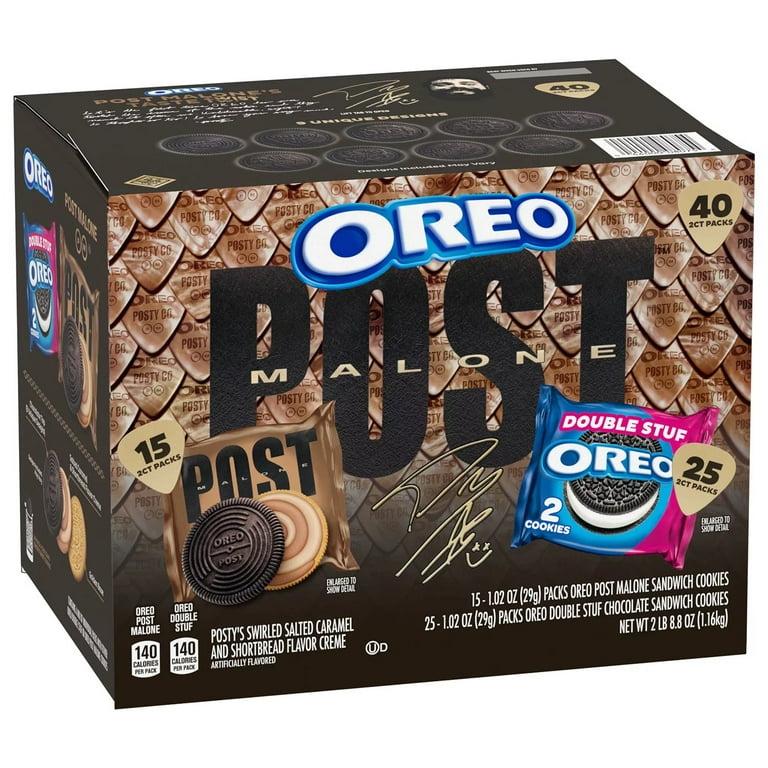 Nabisco Post Malone OREO Cookies Variety Pack, Double Stuf