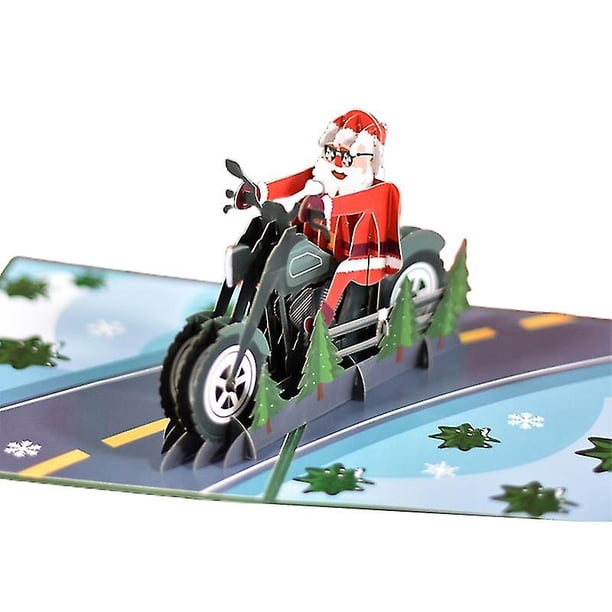 Tarjeta de felicitación de Navidad 3d, tarjeta de mensaje de bendición tridimensional plegable portátil para vacaciones de Navidad