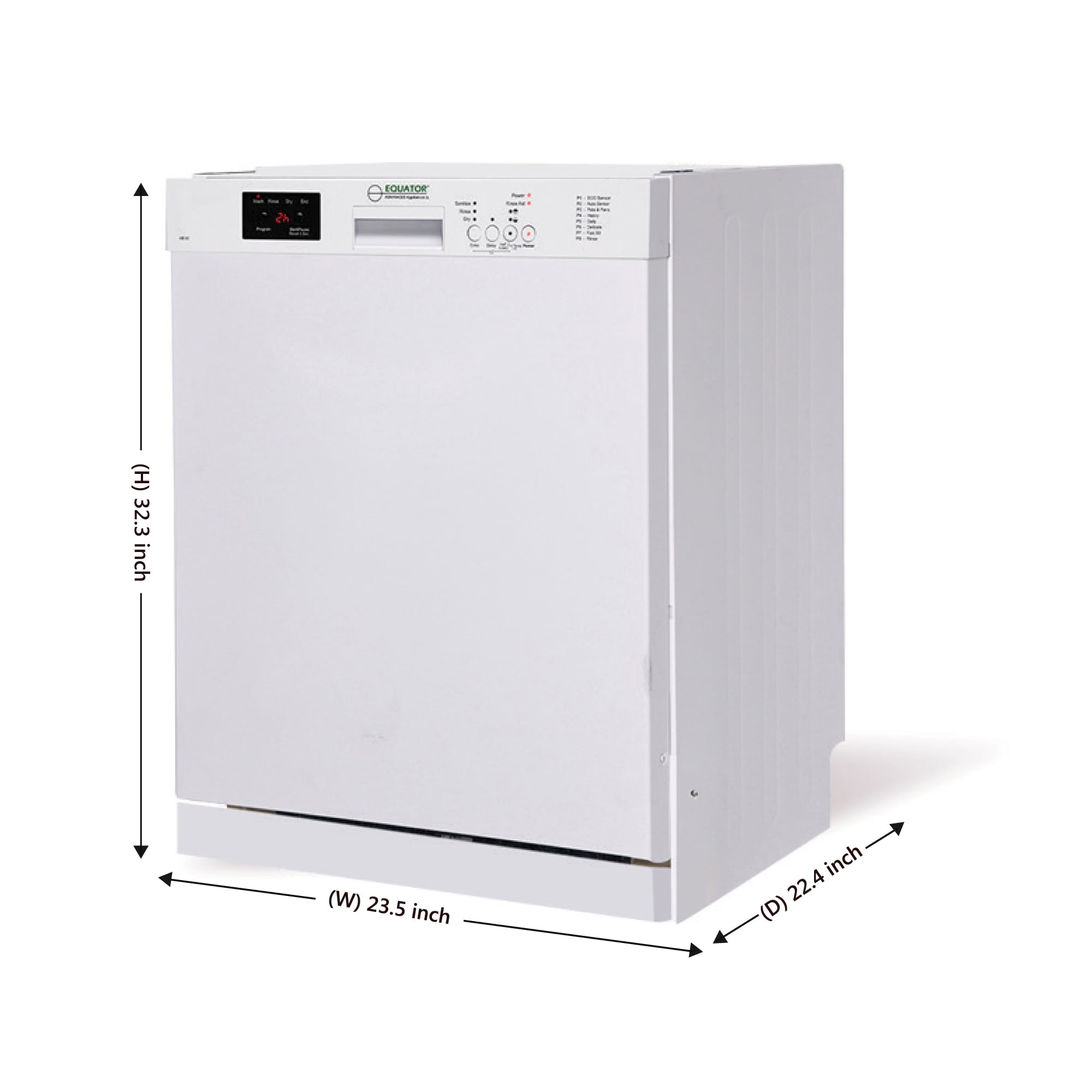 Equator Europe 24" Built in 14 place Dishwasher in White