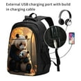thumbnail image 2 of Balery Maple Forest Panda Print USB Charging Backpack for Men and Women - Water-Resistant, Anti-Theft Laptop Backpack with USB Port for Travel, Work, School, and College, 2 of 7