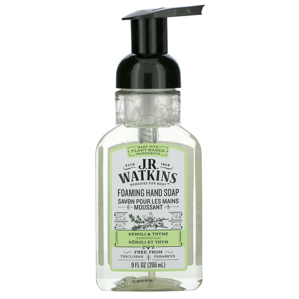 J R Watkins Foaming Hand Soap, Neroli & Thyme, 9 fl oz (266 ml