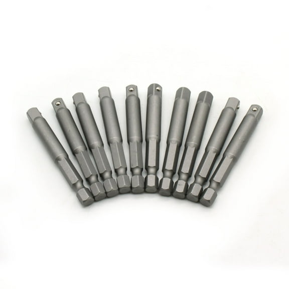TMAX 10 pc 1/4 Inch Power Socket Extension Adapter Bit Set for Impact Driver