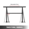 thumbnail image 5 of VEVOR 3-4 Steps Handrail Adjustable from 0 to 50 Degrees Outdoor Stairs 48 X 35.5 inch Outdoor Handrail for Stairs Outdoor Aluminum Black Stair Railing, 5 of 11