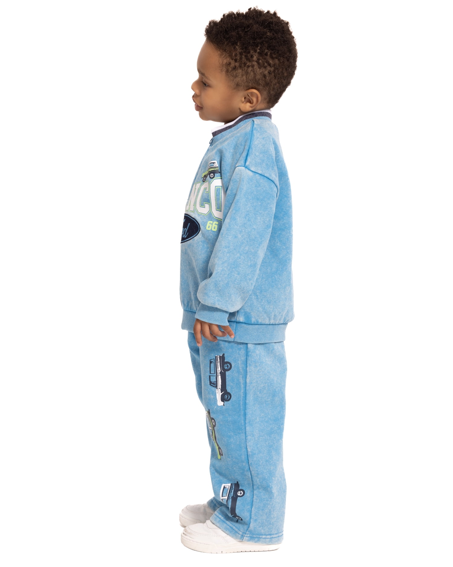 Ford Bronco Toddler Boys Quarter Zip Pullover and Pants Set, 2-Piece, Sizes 12M-5T