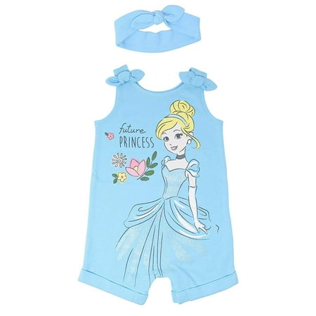 

Disney Princess Cinderella Infant Baby Girls Sleeveless Romper & Headband Cinderella 3-6 Months