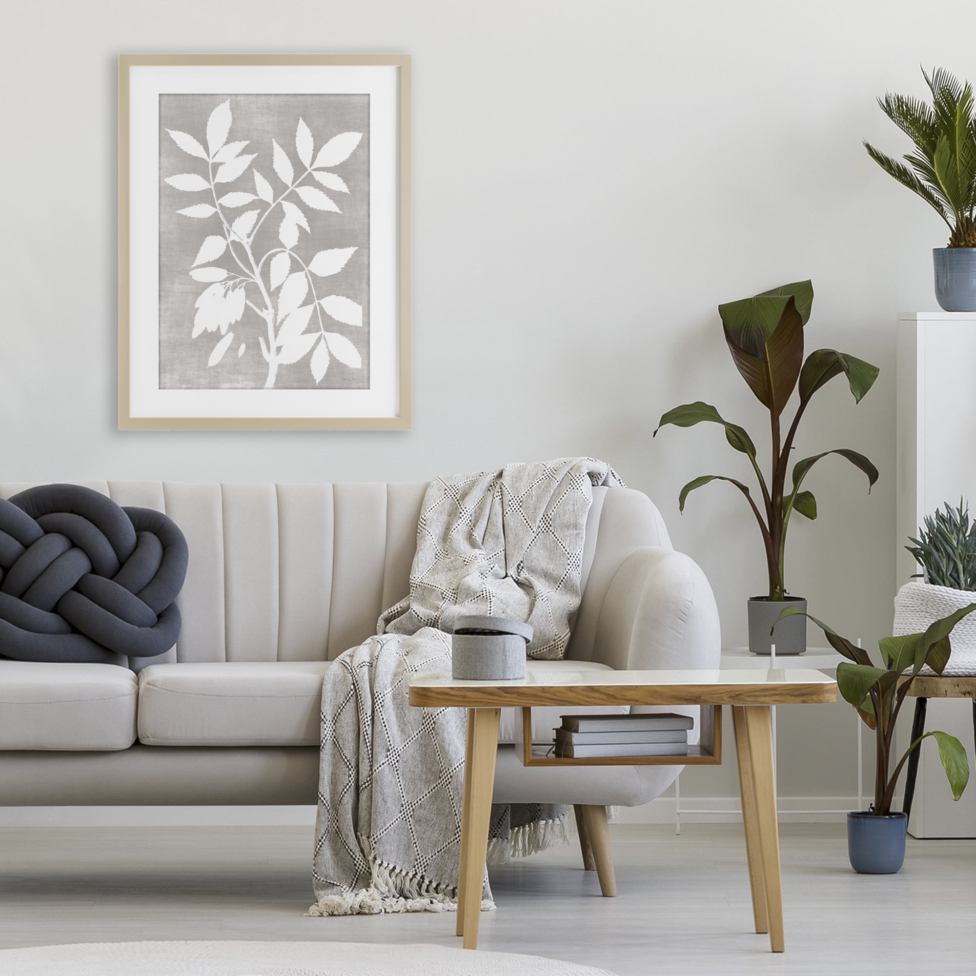 Stupell Industries Minimal Foliage Impression Birch Framed Print Under Glass, design by Stellar Design Studio