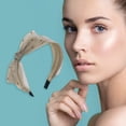 thumbnail image 2 of Unique Bargains 1 Pc Mesh Bow Headbands for Women Champagne, 2 of 6