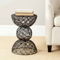 thumbnail image 2 of SAFAVIEH Leila 18.3 in. H Chic Polished Metal Iron Wire Stool, Black, 2 of 3