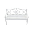 thumbnail image 3 of Metal Bench with Floral Design / For Outdoor Relaxation / Sun - Proof, 3 of 4