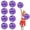 Purple+Silver, variant on 10 Pcs Cheerleading Pom Poms- Cheerleader Pompoms With Finger Holes-Fit For Team Spirit Sports Dance Cheering.