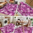 thumbnail image 6 of Retro Washable Area Rugs 2.7'x5', Purple Wavy Lines Ocean Low Pile Throw Living Room Rug Non-Slip Sturdy Edge Binding Carpet for Indoor Entryway Bedside Kitchen, 6 of 9
