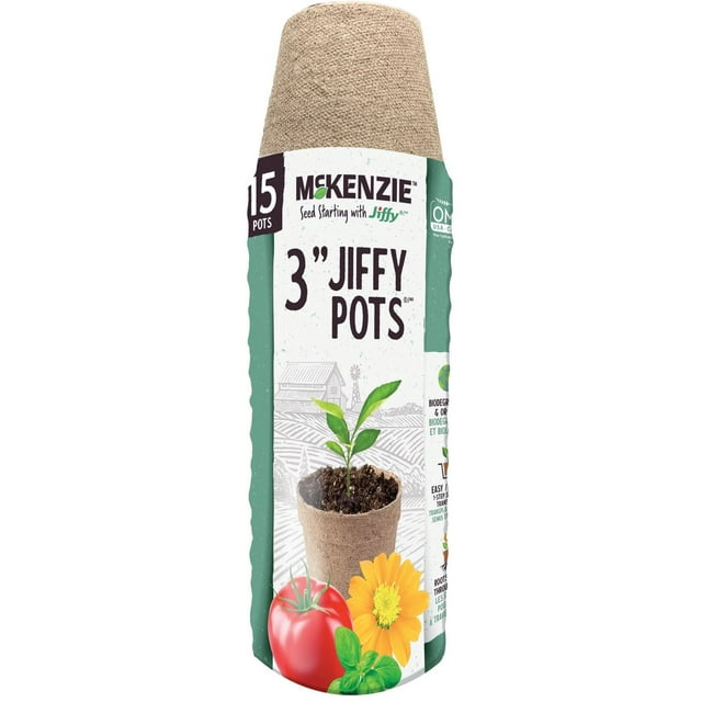 McKenzie w Jiffy Pots 3" Rd 15 Pack