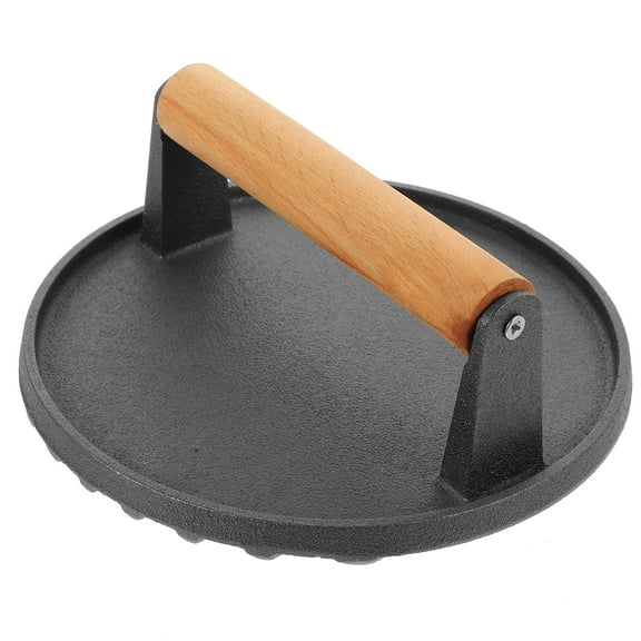 FOLOYORI Meat Press Wood For Home Cooks Fast Restaurant 1Set 6.88X6.88X2.55In