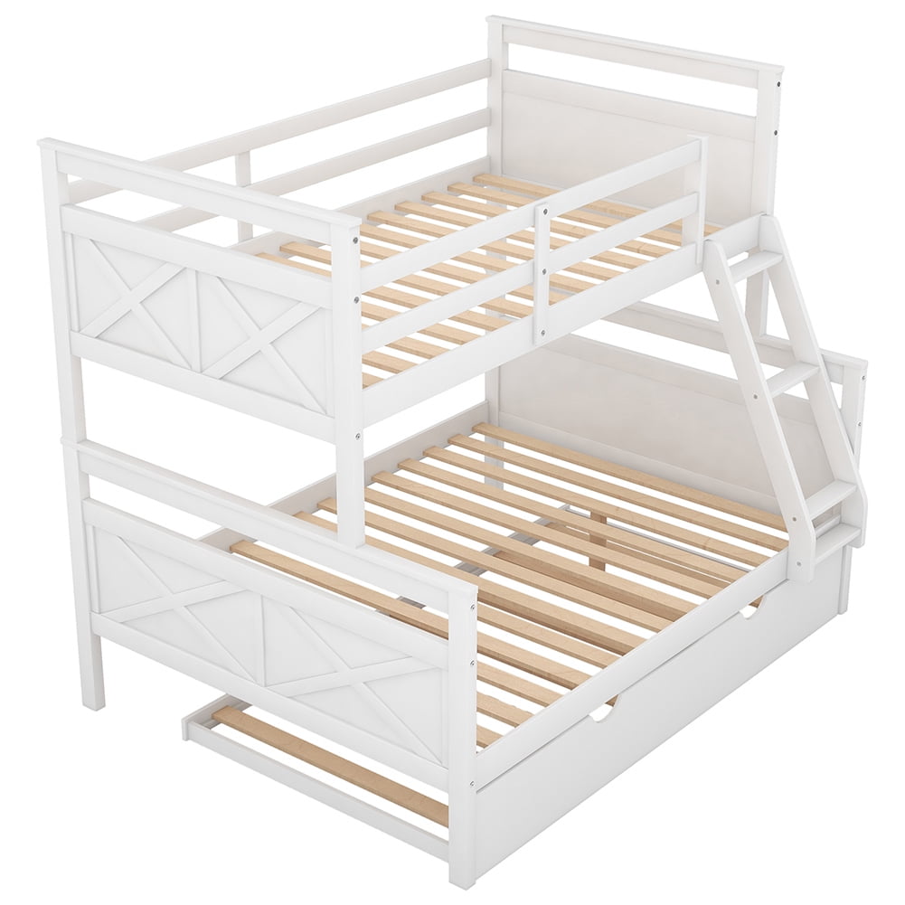Kadyn Twin Over Twin Bunk Bed with Ladder, Bunk Bed for Family, Teens,No Box Spring Needed