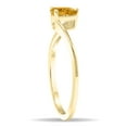 thumbnail image 3 of SZUL Women's Solitaire Pear Shaped Citrine Wave Ring in 10K Yellow Gold, 3 of 5