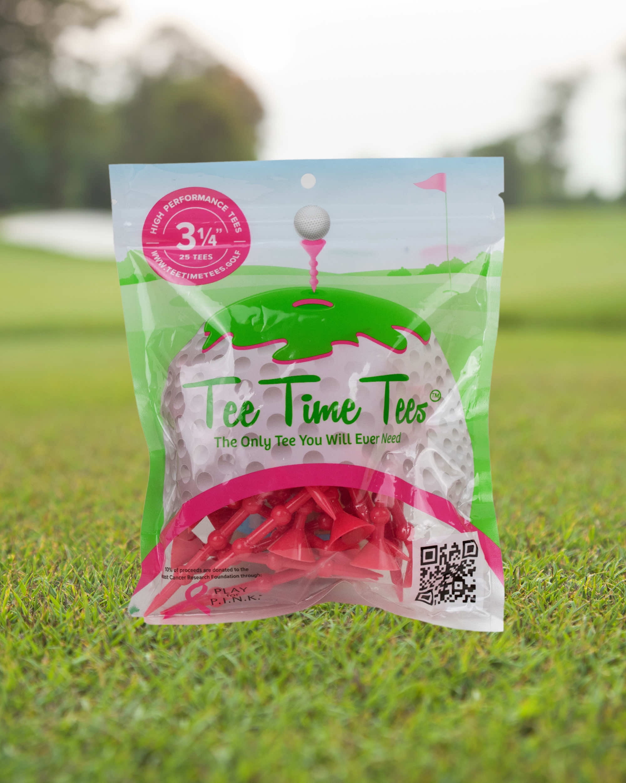 Tee Time Tees Bubble Tees (Pack of 25) Pink