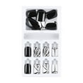 thumbnail image 2 of Uñas postizas reutilizables, 24 piezas de plástico para uñas postizas, regalo para mujeres, uñas postizas adhesivas, cobertura total., 2 of 2