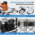 thumbnail image 6 of PNKKODW Oversized Padded Double Camping Chair Heavy Duty Folding Loveseat Supports Up to 800 lb 2 Person Outdoor Lawn Chair with Cooler Bags and Wine Glass Holders, 6 of 10