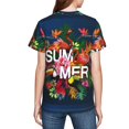thumbnail image 7 of Wukai Summer Birds and Flowers Youth Unisex Short Sleeve T-Shirt for Boys, Girls, Teens, and Kids-Small, 7 of 7