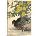 thumbnail image 1 of ARTCANVAS Cormorant And Kerria Rose 1891 Canvas Art Print by Imao Keinen - Size: 18" x 12" (0.75" Deep), 1 of 9