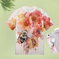 thumbnail image 5 of Bee And Flowers T Shirts Basic T-Shirt Short Sleeve Ladies Tee Shirt Summer Graphic Clothing, 5 of 5