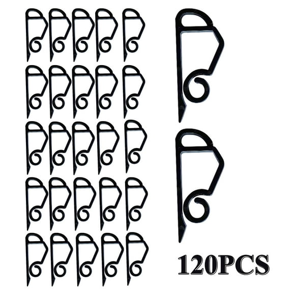 Christmas Light Clips, 80 120 150-Pack S-Shaped Gutter Hooks for Outdoor Holiday Decorations - Frost-Proof Plastic Hangers for Icicle Lights, LED Ropes & Christmas Trees