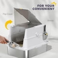 thumbnail image 7 of Extra Large Stainless Steel Cat Litter Box with Flip Cover High Sided Enclosure and Scoop for Big Cats, 7 of 7