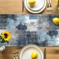 thumbnail image 4 of Table Runner Blue Gray Block Table Decoration for Kitchen Dinning Abstract Art Table Decoration for Indoor Outdoor Party Wedding Decor 13x72inch, 4 of 7