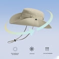 thumbnail image 4 of Coollooc Sun Hats for Men Women Bucket Hat UPF 50+ UV Protection Hat for Safari Fishing Hiking Garden Beach, 4 of 9