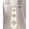 thumbnail image 2 of 2' X 10' Beige And Ivory Oriental Power Loom Runner Rug, 2 of 4