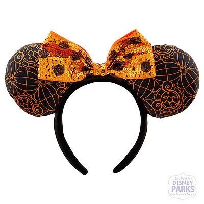 Ready to Ship Halloween Spiderweb Floral Mouse Ears with Lights