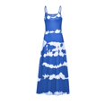 thumbnail image 6 of Hwmodou Women Wedding Dresses Neck Sleeveless Dress Women Casual Gradient Striped Bohemian Tie-Dye Maxi Round Women's Dress Plus Size Dresses For Curvy Woman, 6 of 6