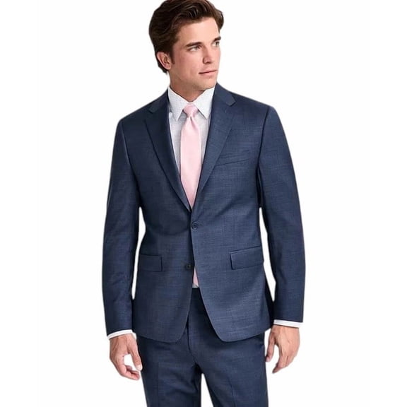 Calvin Klein Men's Skinny-Fit Wool Blend Suit Jacket Blazer 40R Blue